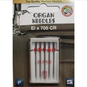 Иглы для хромированного оверлока Organ ELx705 CR PB №80