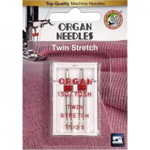 Игла двойная стрейч Organ Twin Stretch №75/2.5